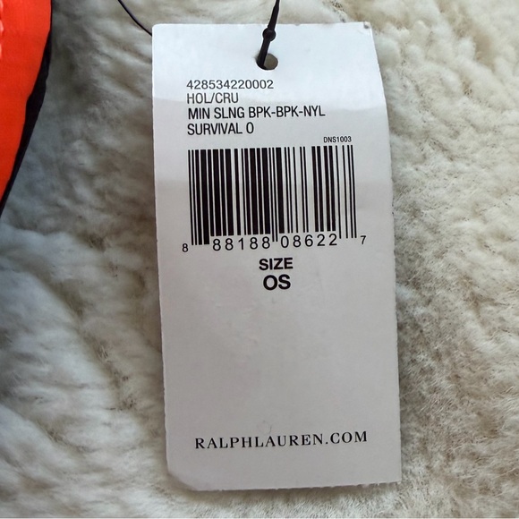 Outdoor RLX  Ralph Lauren Mini Sling Bag Backpack Neon Orange Hiking Gym Travel - Picture 12 of 16